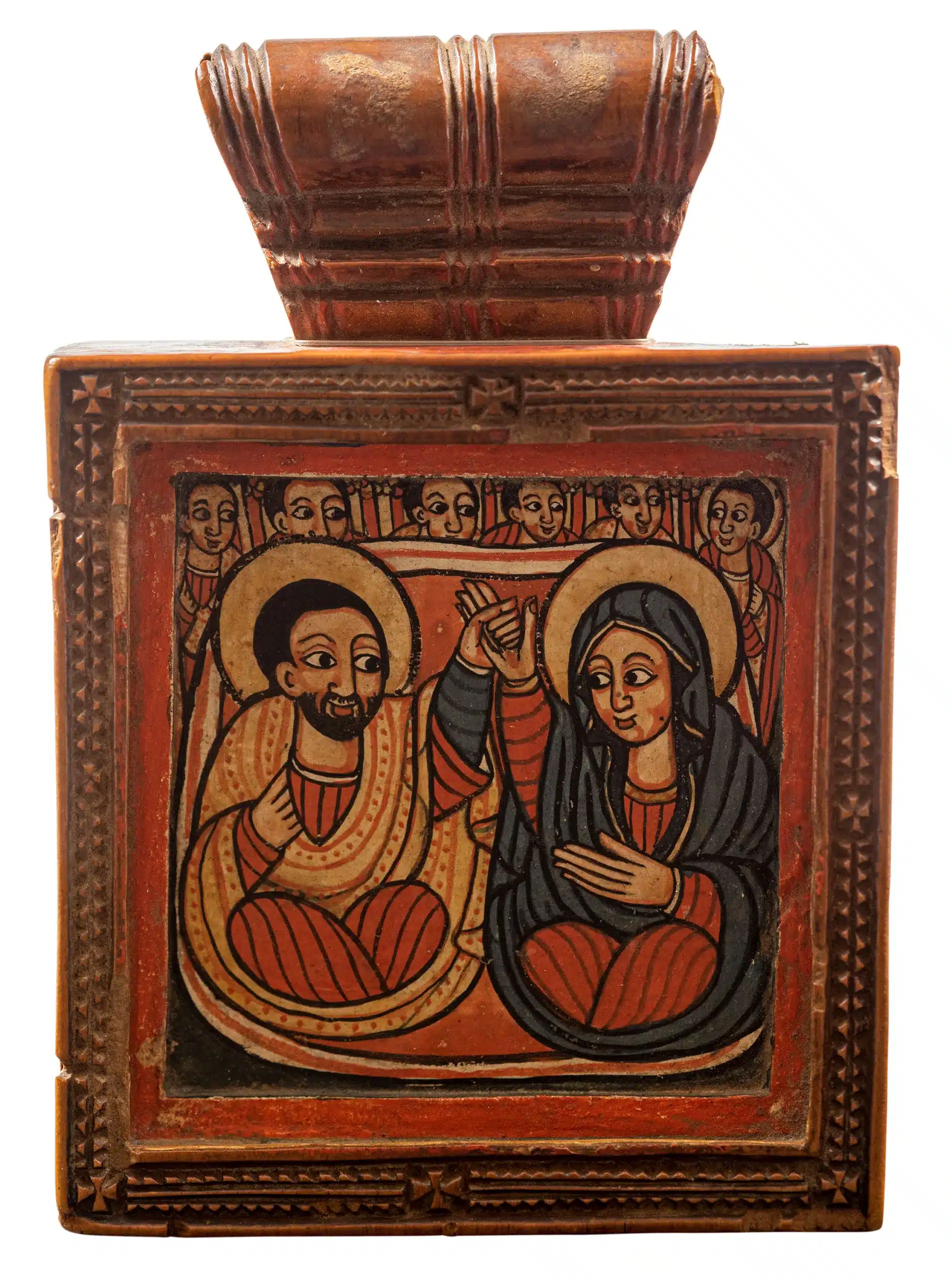 Two-Sided Icon with The Mother of God and the Feast of Kidane Mehret